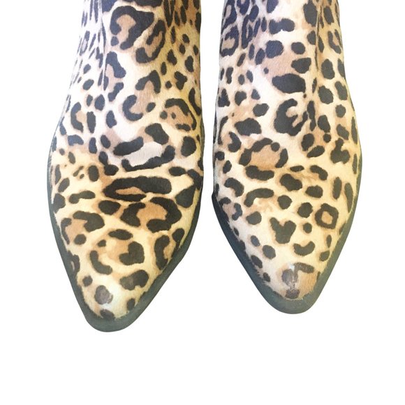 Steve Madden Jerry Leopard Calf Pointed Toe Ankle Boots/Booties - Size 7.5 - Picture 4 of 9